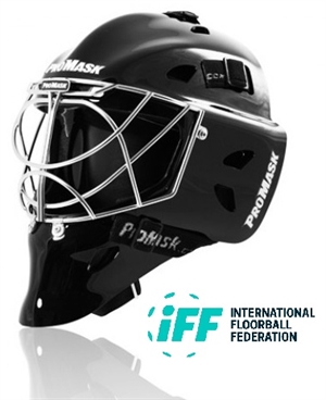 Målmands hjelm - Promask X10 Invader - Sort floorball hjelm / Ishockey hjelm